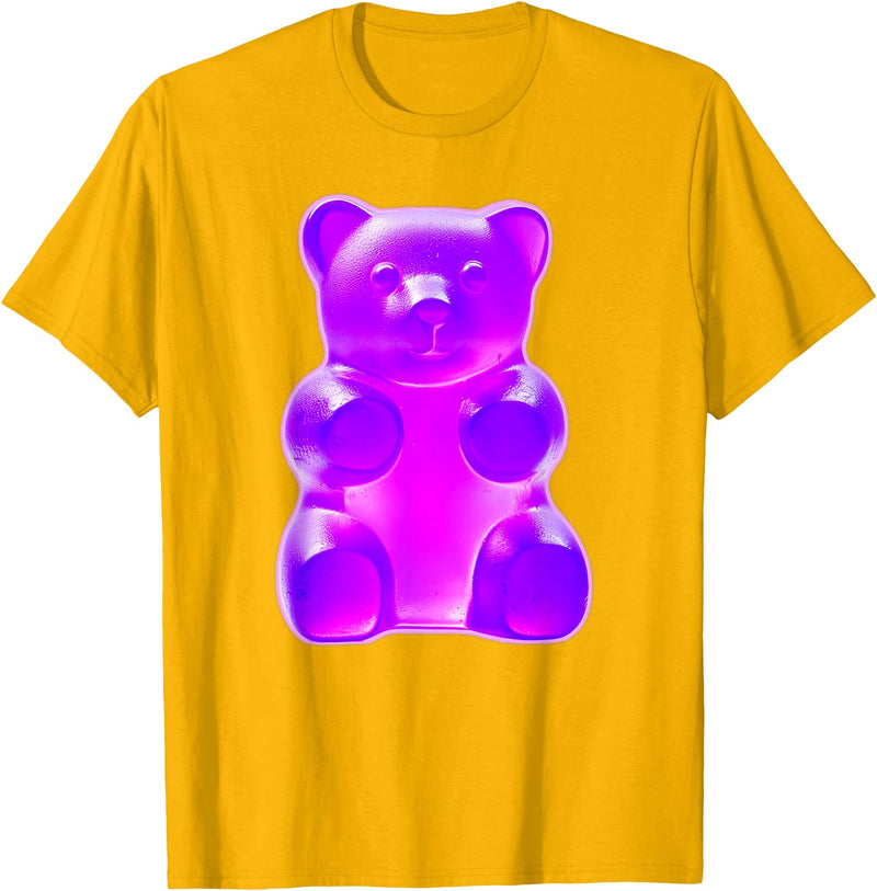 Urban Empyre Purple Gummy Bear T-Shirt - Golden Yellow