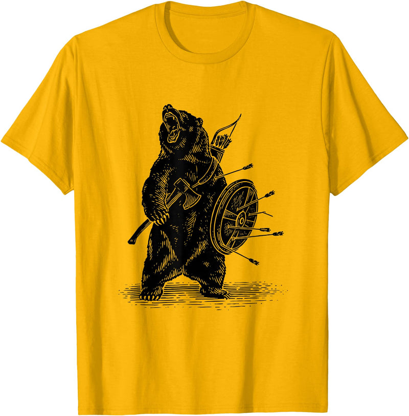 Amazing T shirt Viking Bear T-Shirt Polar Bear T-Shirt T-Shirt - Golden Yellow