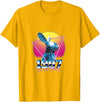 Chinese Year of Rabbit 1987 Birthday Zodiac Retrowave Retro T-Shirt in Golden Yellow