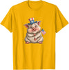 USA Pig Outfit Awesome US Pig T-Shirt - Golden Yellow