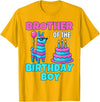 gaming gamer Birthday Llama Pinata Family Apparel Brother Birthday Boy Llama Pinata Party Family mathing Men T-Shirt - Golden Yellow