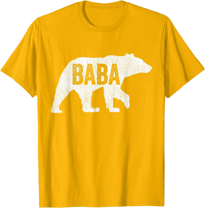Matching Family Bear by Foxio Baba Bear Matching Family Camping Vintage Bear Funny Baba T-Shirt - Golden Yellow