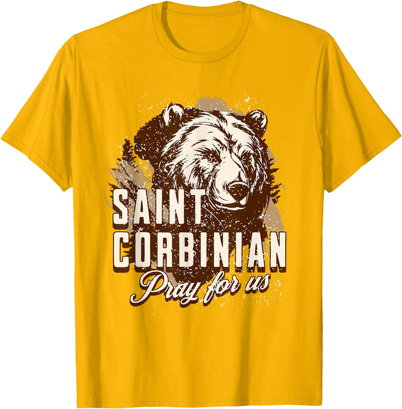 Happy Catholics St Corbinian German Saints German Catholic Bear T-Shirt - Golden Yellow