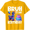 Llama Lover Gift Co. Bruh Its My Birthday Llama Pinata T-Shirt - Golden Yellow