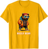 The Rizzly Grizzly Rizzly Bear Cool Grizzly Bear Wearing Sunglasses Rizz Slang T-Shirt - Golden Yellow