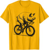 Pig Biker Pig Riding Bike Biker Bicycle Lover Biking T-Shirt - Golden Yellow