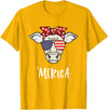 Funny Merica Cow America 4th Of July Retro Vintage Merica American Cow American Flag Retro Vintage Patriotic T-Shirt -