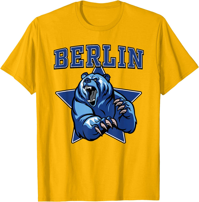 High School Team Spirit MVP Berlin Sports Berlin Bears High School Team Spirit T-Shirt - Golden Yellow