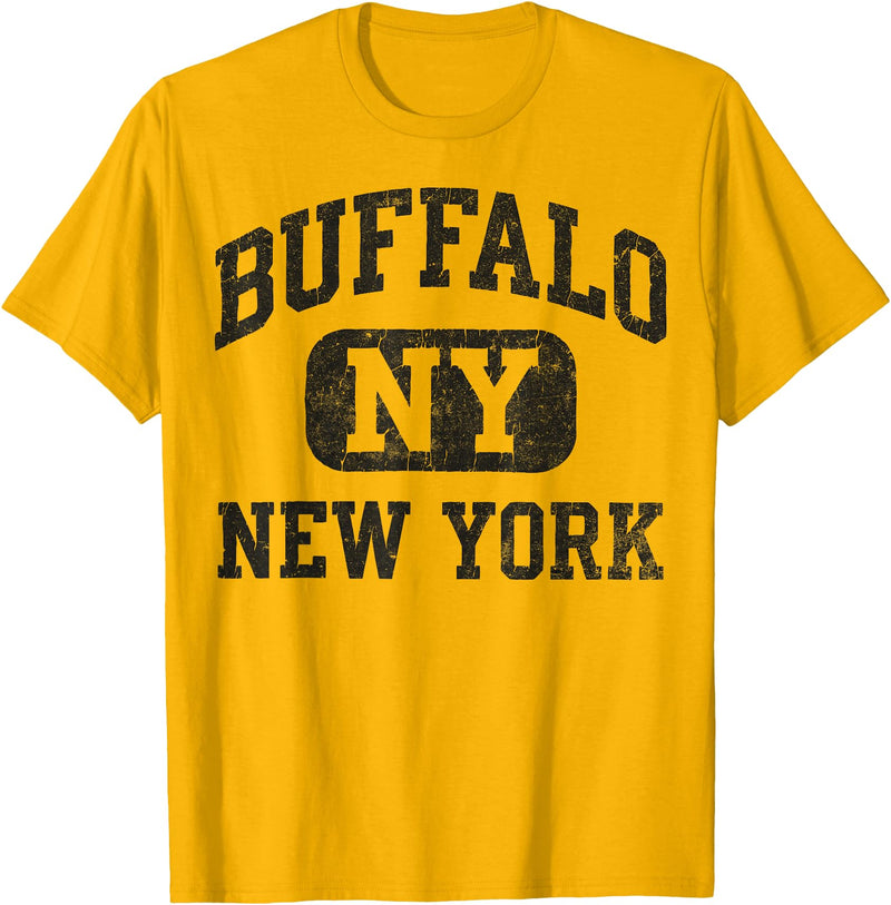 Vintage Buffalo New York Heritage Apparel Buffalo New York Vintage Silhouette Bison T-Shirt - Golden Yellow
