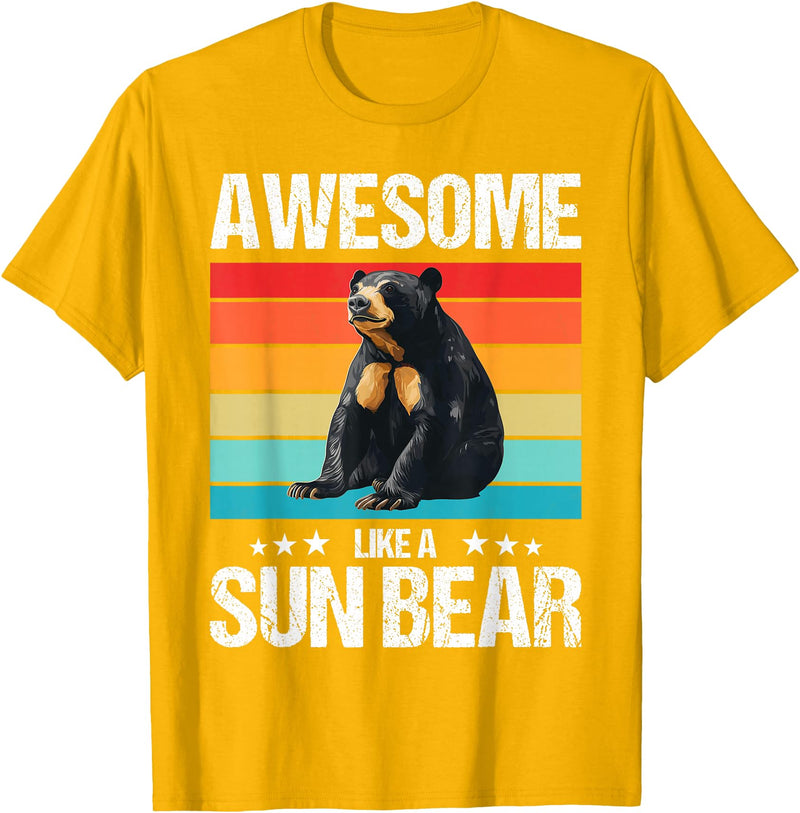 Sun Bears Sun Bear Lovers Shop Awesome like a Sun Bear. Sun Bears Sun Bear T-Shirt - Golden Yellow