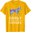 Cartba Horse Co. Funny Horse Lover Cute Floral T-Shirt - Golden Yellow