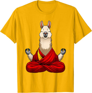 Funny Llama Gift Llama Lover Accessories & Stuff Cute Llama Design For Men Women Alpaca Animal Llama Lovers T-Shirt - Golden Yellow