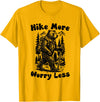 Outpost Scouting Gear by Giant Step Design Co. Hike More Worry Less Funny Cub Scouts BSA Hiking Bear T-Shirt - Golden Yellow