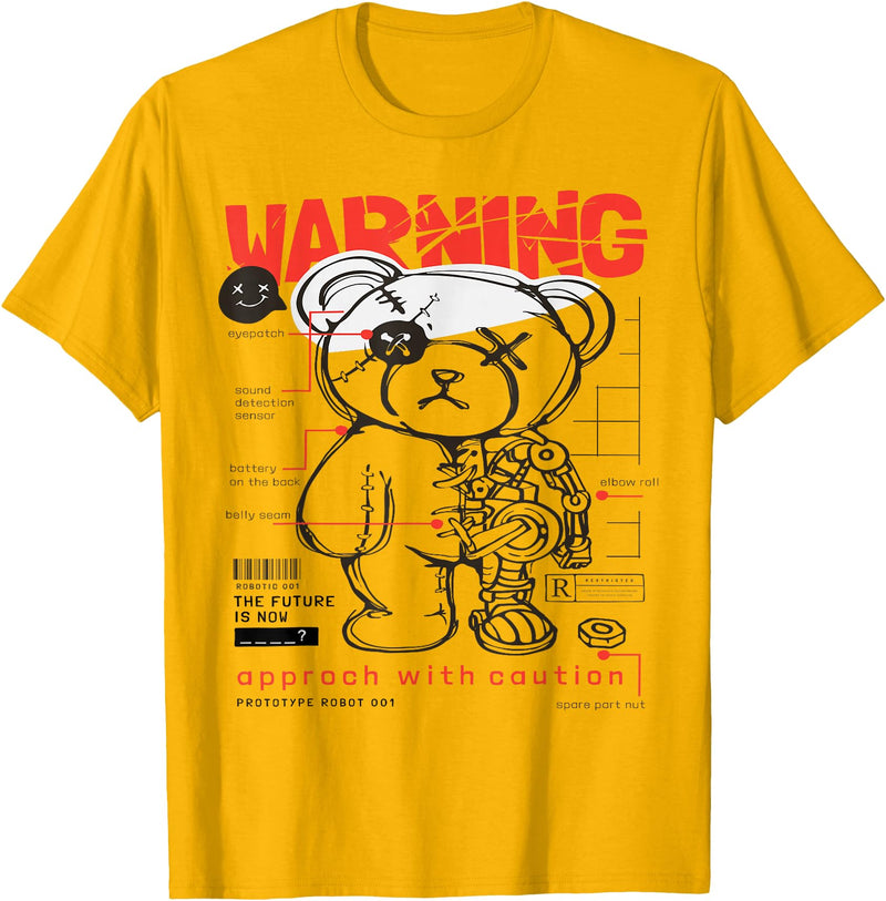 Prototype Robot Teddy Bear Funny T-Shirt - Golden Yellow