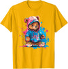 Teddy Bear Colorful Men WomenDesigns Hip Hop Colorful Teddy Bear Men Women Kids T-Shirt - Golden Yellow