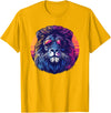 Cool lion gifts Lion gifts for kids Lion gifts men Lion with sunglasses retro sun T-Shirt - Golden Yellow