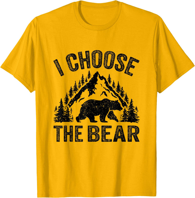 I choose the bear lover bear I CHOOSE THE BEAR unique animal lover T-Shirt - Golden Yellow