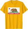 Graphic Club Inc. California Republic Flag - CA - Distressed Design - Classic T-Shirt - Golden Yellow