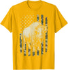 Usa Patriot American Bison Western Bufallo Bison USA Flag American Buffalo 4th of July T-Shirt - Golden Yellow