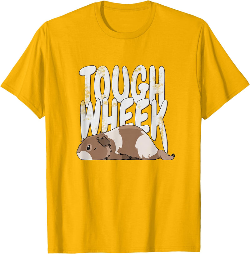 Picadilly Printables Guinea Pigs Guinea Pig Tough Wheek Brown & Cream Guinea Pig Pet T-Shirt - Golden Yellow