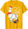 Funny Fa La La Llama Christmas Shirt FA La La Llama Christmas Funny Lllama Lover Xmas Pajamas T-Shirt - Golden Yellow