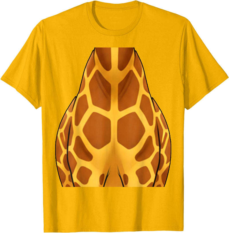 Cute Headless Giraffe Halloween Costume By TEERA Funny Giraffe Body Halloween Outfit T-Shirt - Golden Yellow
