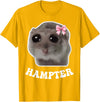 Hampter Sad Hamster Meme Hamster Lover Oddly Specific Memes T-Shirt - Golden Yellow