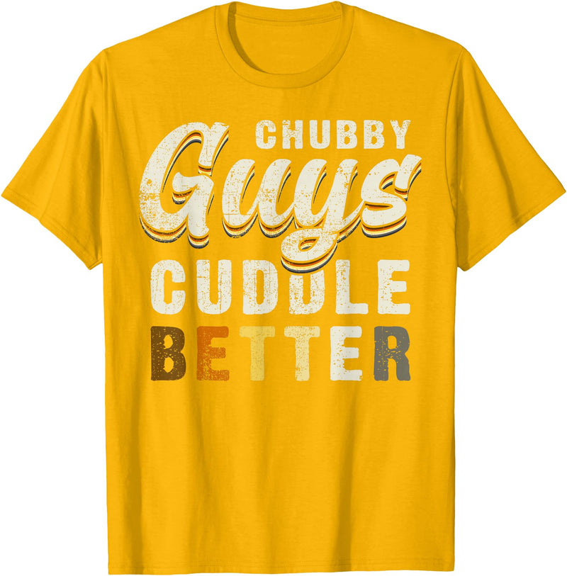 Bear Community Bear Brotherhood Gay Men Gifts Chubby Guys Cuddle Better Funny Bear Pride T-Shirt - Golden Yellow