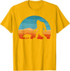Bigfoot Walking Animal Lover Gifts Bigfoot Walking Pig Sasquatch Pig Lover T-Shirt - Golden Yellow