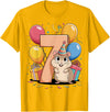 Hamster 7th birthday boy girl 7 years old seventh Hamster T-Shirt - Golden Yellow