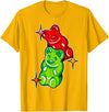 Urban Empyre Gummy Bear Candy Red Green T-Shirt - Golden Yellow