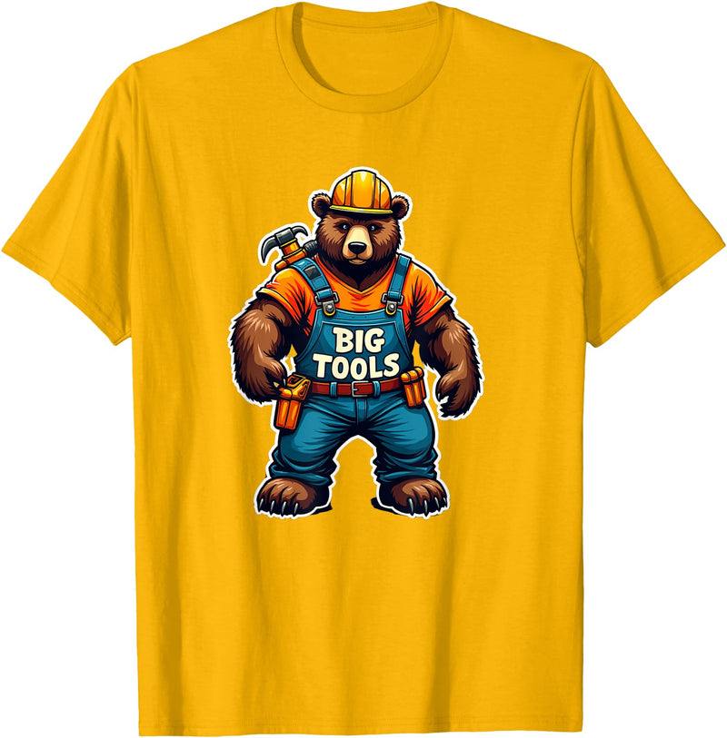 Jay Moe Design I Love Muscle Bear Funny Gay Big Tools LGBTQ Pride Vintage T-Shirt - Golden Yellow