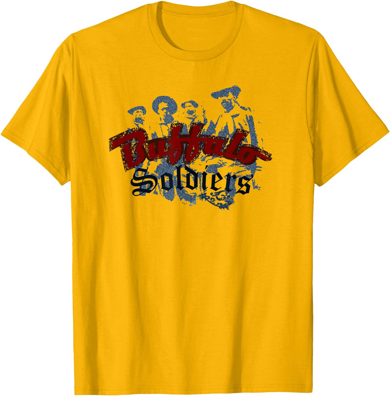Gene Brown - drawn2themusic Buffalo Soldiers Top T-Shirt - Golden Yellow