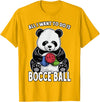 Grandio Design Cute Funny Animal Lover Gifts Panda Bocce Ball All I Want To Do Is Cute Funny Bear Player T-Shirt - Golden Yellow