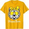 Mama Bear Face Apparel Softball Mama Bear With Sunglasses Bandana Momma Mothers Dy T-Shirt - Golden Yellow