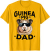 Funny Guinea Pig Pet Lover Rodent Lover Graphics Funny Guinea Pig Pet Lover Rodent Animal Guinea Pig Dad T-Shirt - Golden Yellow