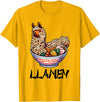 Alpaca LLama Lama Llamen Ramen Chinese Food Llamen Noodles Chinese Food Alpaca Llama Lover T-Shirt - Golden Yellow