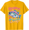 Fishermen Gifts Little Girls Boys Respect The Drip Fishing Boys Girls Fish Youth Bass Kids T-Shirt - Golden Yellow