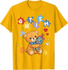 Cute Autism Awareness Puzzle Cute Autism Awareness Bear Colorful Puzzle T-Shirt - Golden Yellow