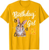 Bunny Rabbit Birthday Girl 12th Birthday Party 12 Years Old T-Shirt in Golden Yellow