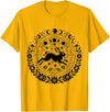 Easter Rabbit Eostre Pagan Spring Moon Witchcraft Ostara T-Shirt in Golden Yellow