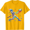 Funny Dripping Drip Rabbit Bunny Baseball Easter Men Boy Kid T-Shirt (Black) in Golden Yellow