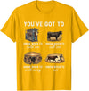 You've Got To Know When To Hold'em Funny Cow Tee You've Got to Know When to Hold'em Retro Vintage Funny Cow T-Shirt - Golden