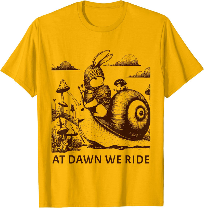 Medieval Bunny Rabbit Castlecore T-Shirt in Golden Yellow