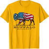 Custer State Park Buffalo Roundup Clothing Co Buffalo Roundup Custer State Park South Dakota Patriotic T-Shirt - Golden