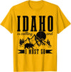 Idaho Is Calling And I Must Go! Idaho Is Calling & I Must Go Bear Mountains Vintage Gift T-Shirt - Golden Yellow