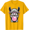 Llama Lovers Funny Animal Tee for Men Women & Kids Cute Llama Shirt for Women Funny Llama Lovers T-Shirt - Golden Yellow