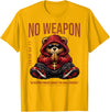 Christian Streetwear Teddy Bear Faith Sayings NO Weapon Hip Hop Praying Teddy Bear Christian Isaiah 57 14 T-Shirt - Golden Yellow