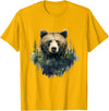 Bear Forest Animal Art Portrait Forest Artwork Wildlife T-Shirt - Golden Yellow