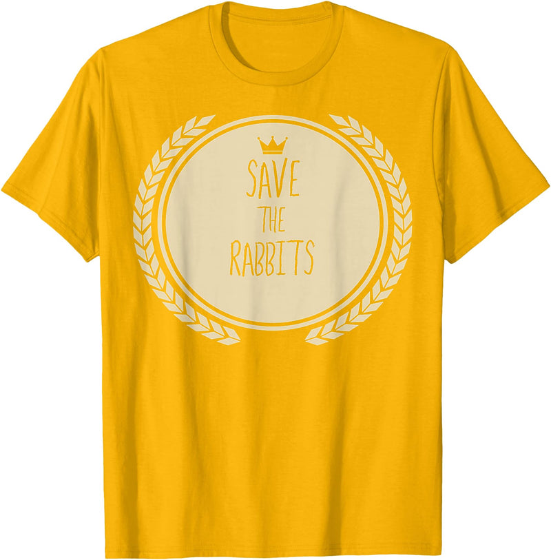 Save the RABBITS Animal RABBIT T-Shirt in Golden Yellow